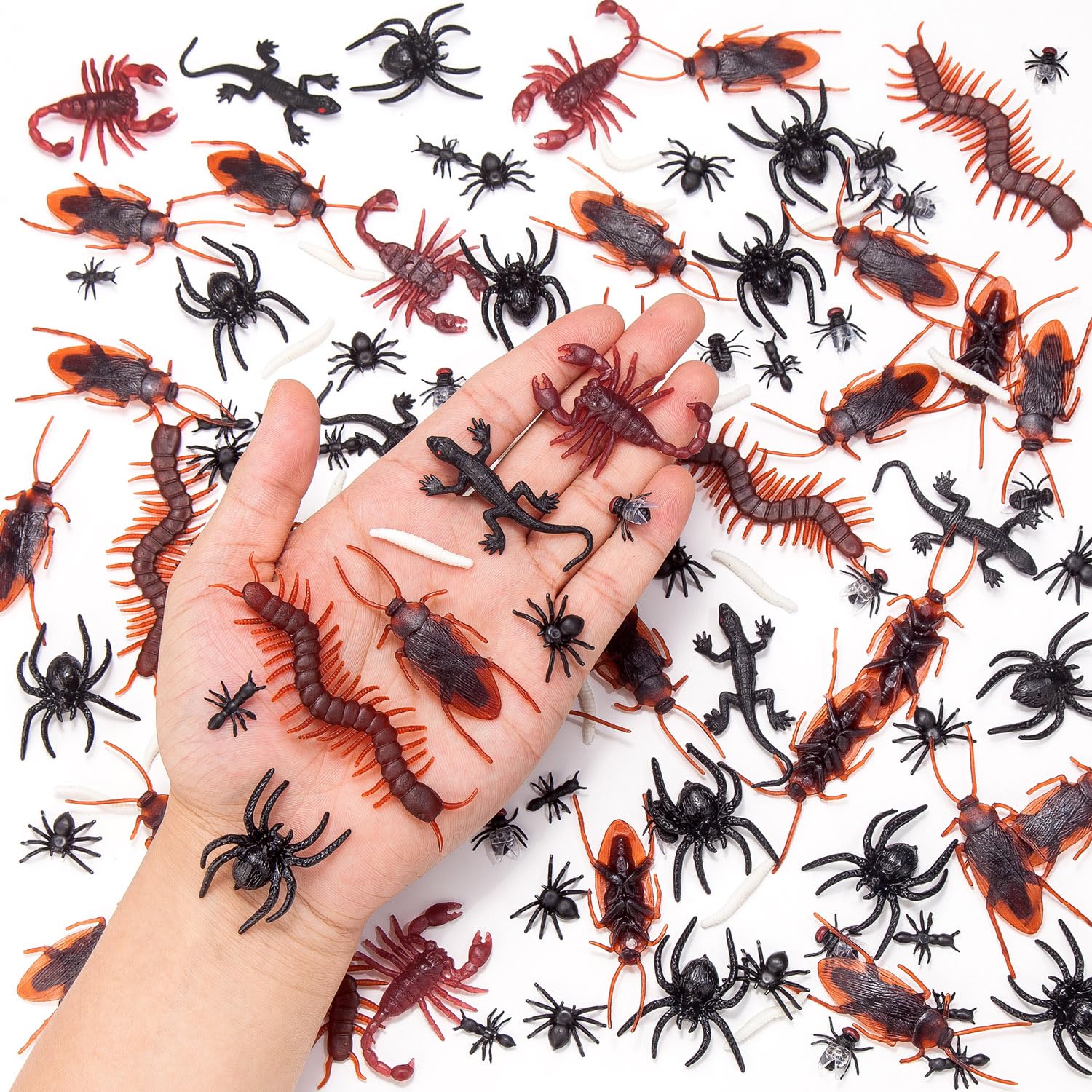 Lot De 30 Insectes Réalistes En Plastique – Cafards, Mille-pattes, Scorpions – Farces Et Décorations Halloween