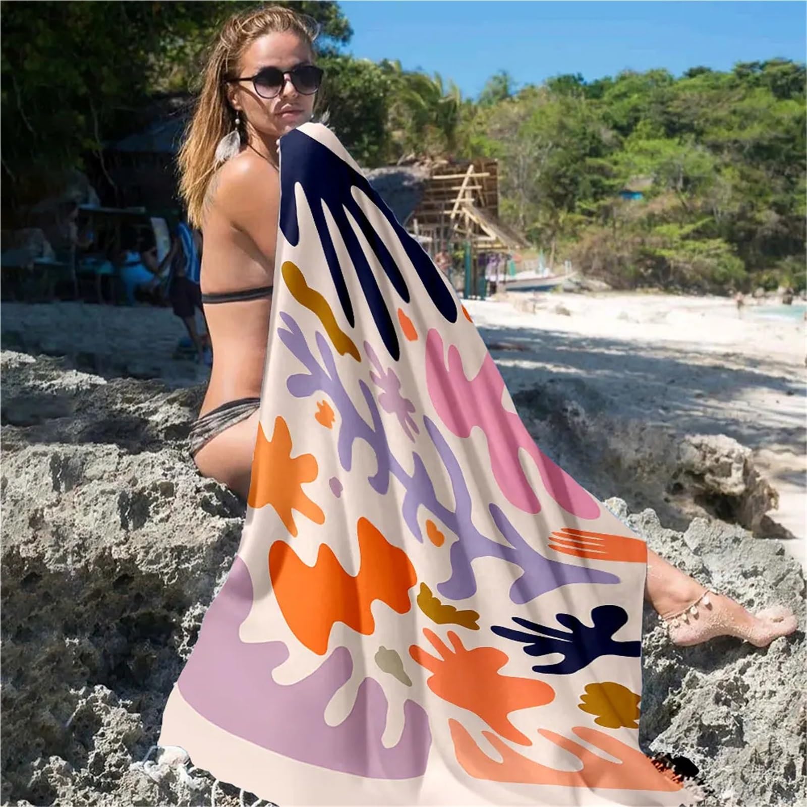 Serviette De Plage Serviette De Plage Bain À Séchage Rapide