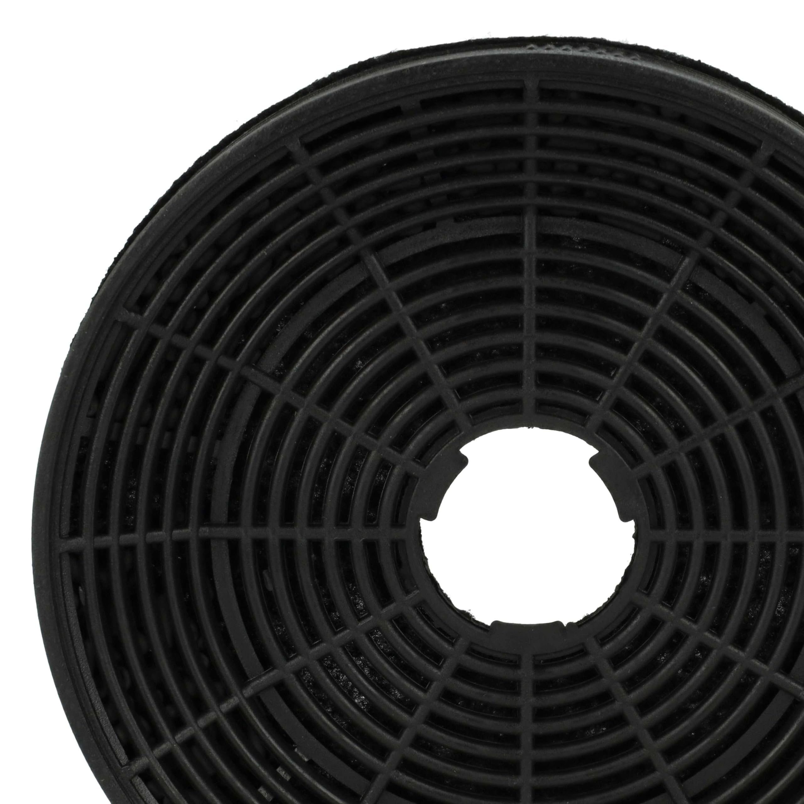 vhbw 4x filtro de carbón activado compatible con Jan Kolbe FL480W 101100101 campanas cocina - 16 cm