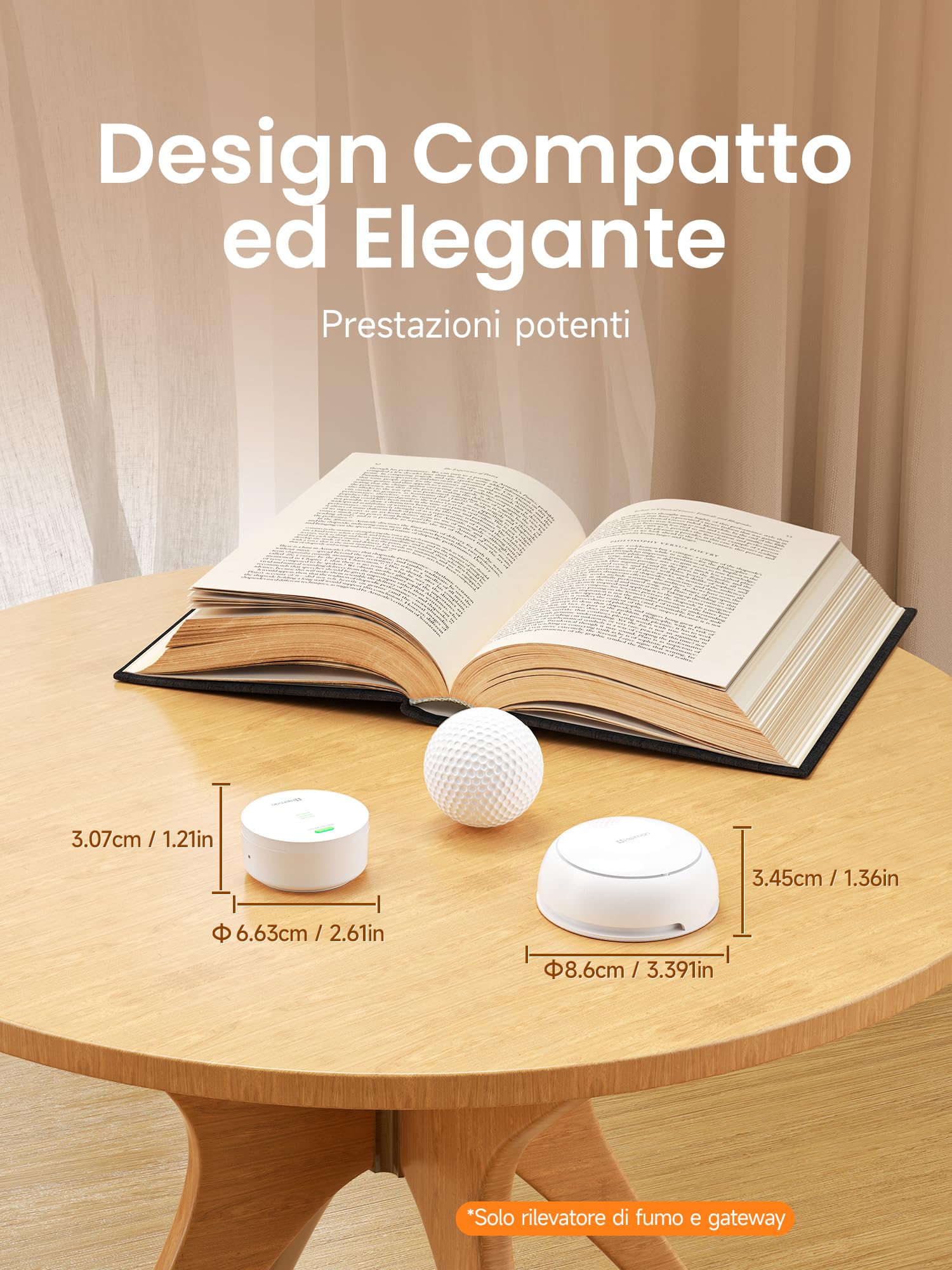 Heiman Rilevatore di Fumo Smart – Set da 3 con Gateway e Controllo tramite App, Batteria 10 Anni, Q-Label e EN 14604, Rilevatori di Fumo Wireless Interconnessi con Supporto Magnetico, Bianco