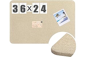 Linen Board Bulletin Board: Frameless Pin Board for Organization and Display