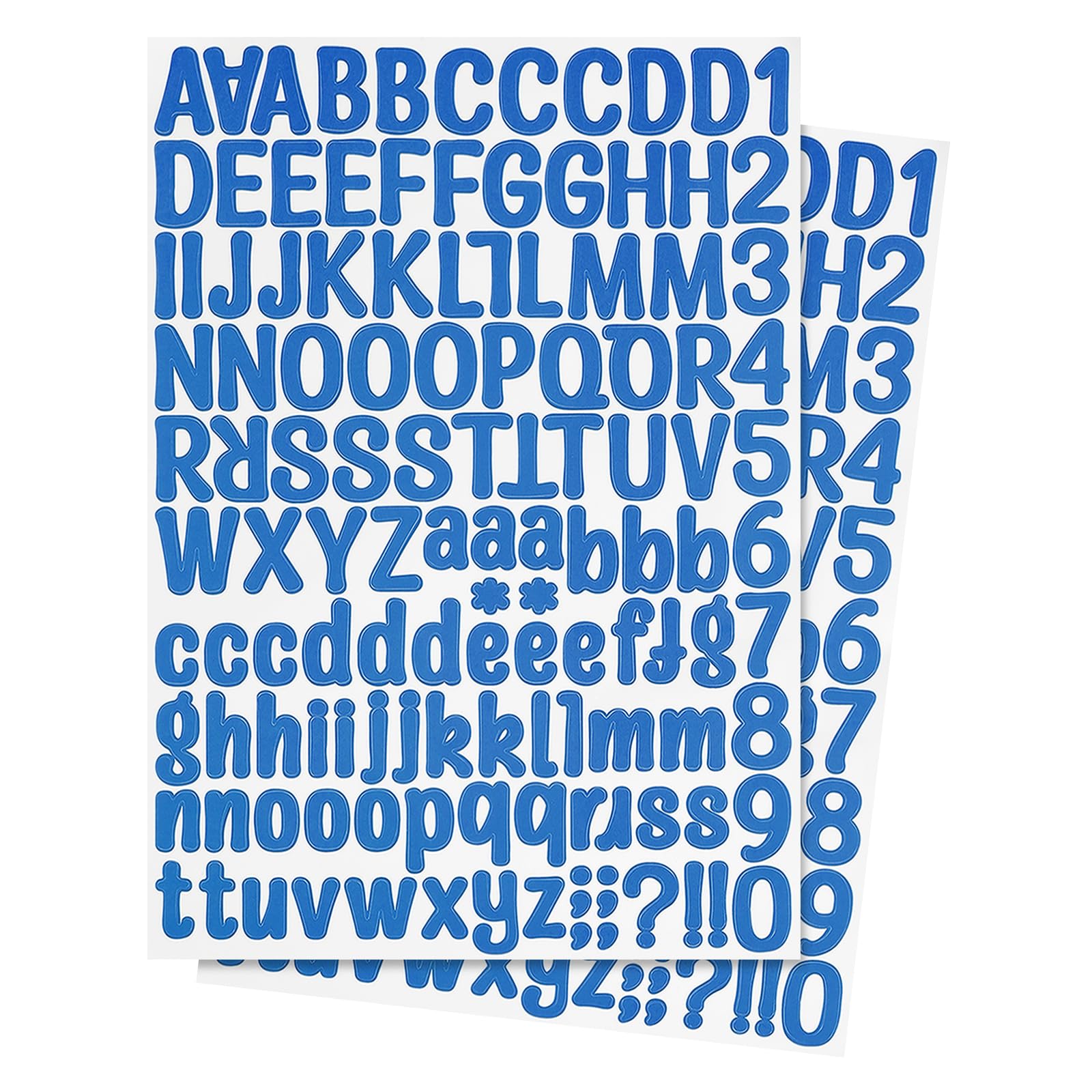 PATIKIL Letter Stickers 1 Inch, 12 Sheets Self Adhesive Alphabet Sticker PVC Letter Decals for Mailbox Window Door Cap Decorations, Dark Blue