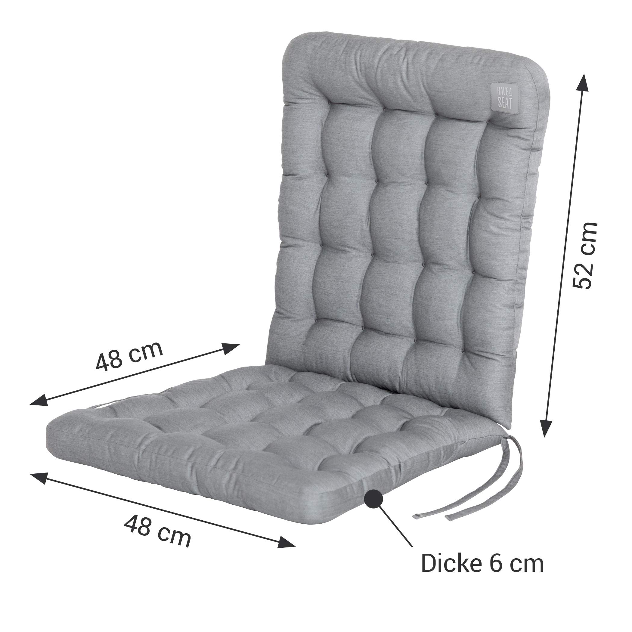 HAVE A SEAT Living - Coussin Pour Chaise Longue 190 X 50 Cm – Coussin Confortable, 8 Cm D'épaisseur, Lavable Jusqu'à 95 °C, Orthopédique, Résistant Aux Intempéries, Fabriqué En Allemagne (190 X