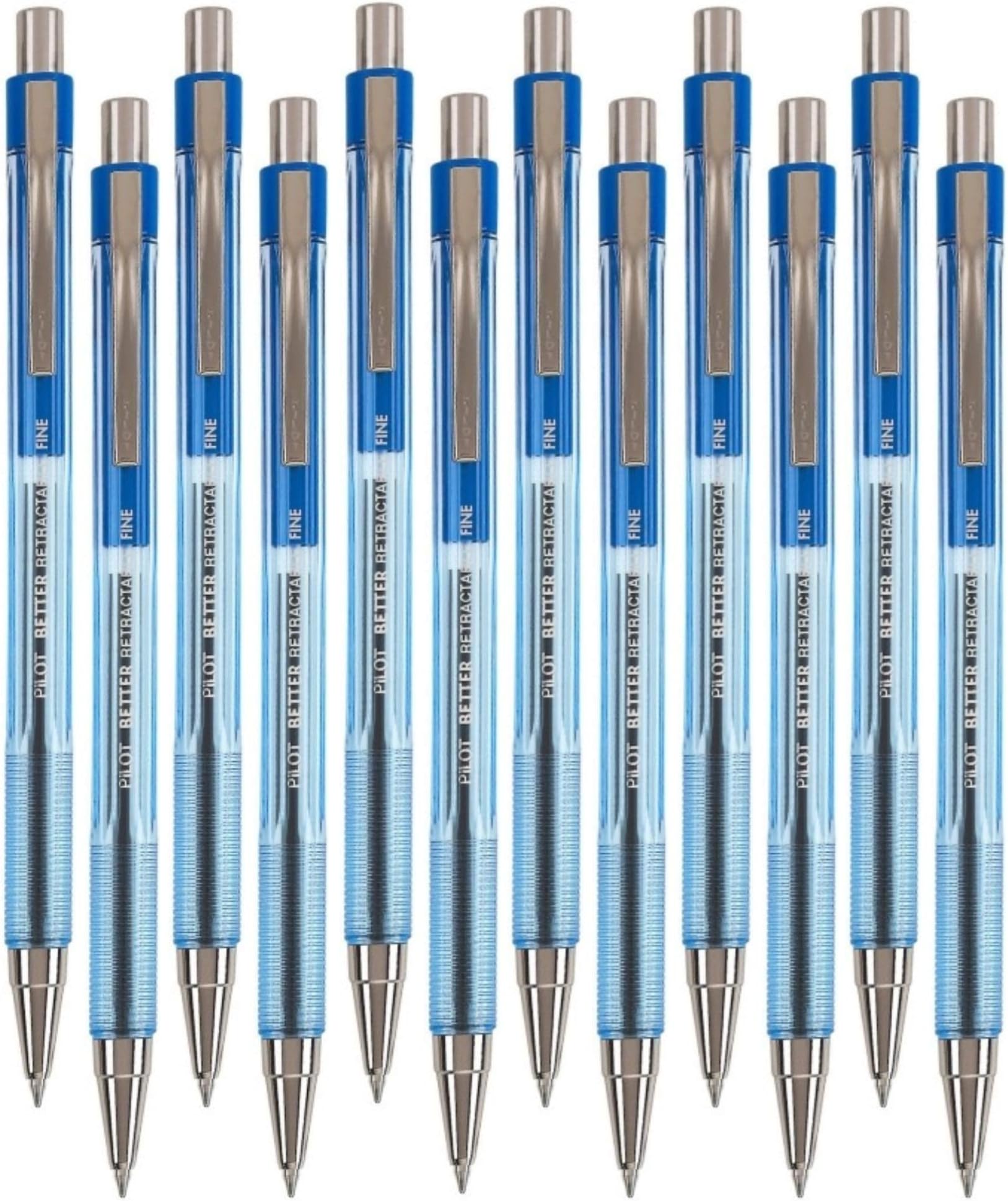 Pilot Better Retractable Ballpoint Pen, Blue Fine Point, 12-Count (30001)