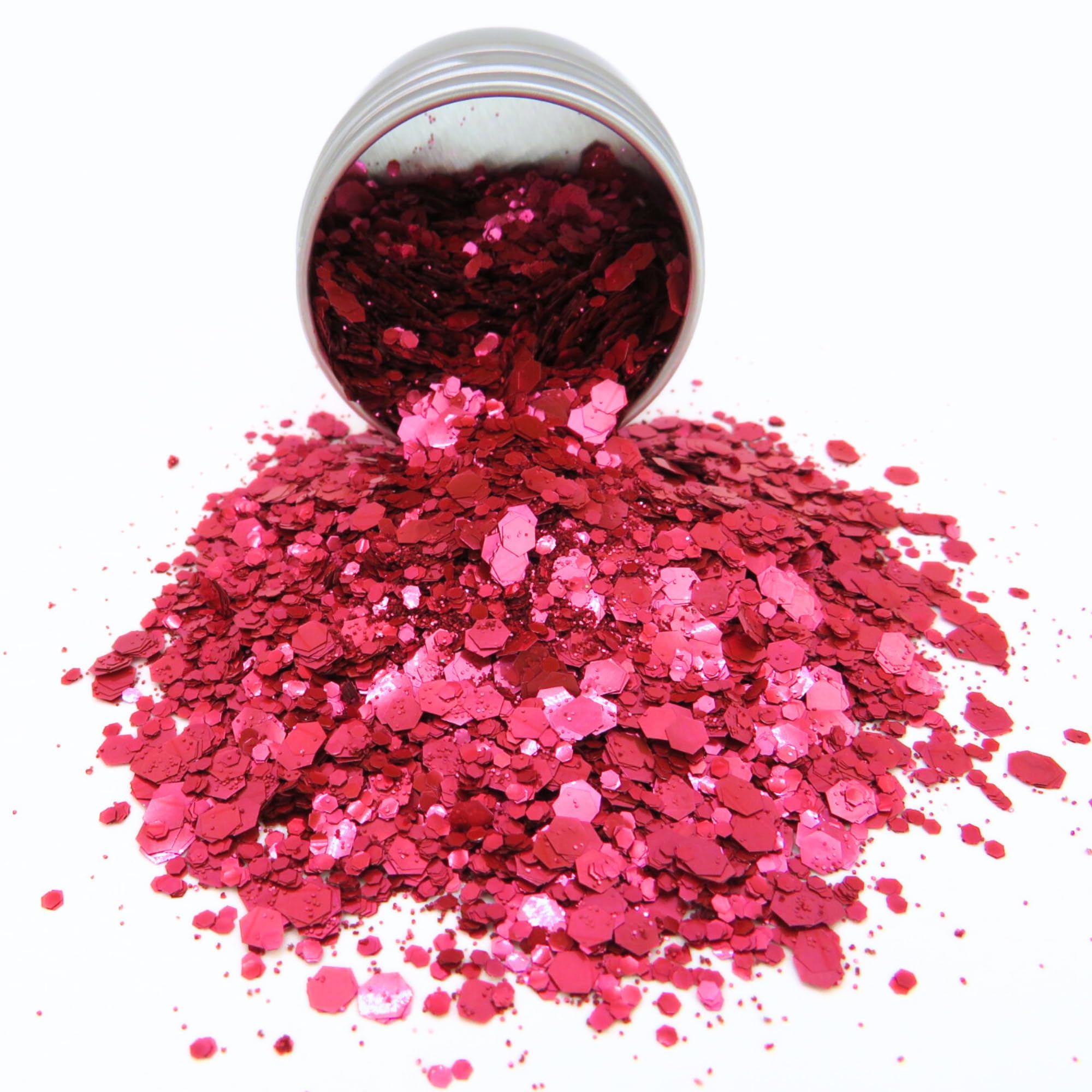 Blush Light Red Biodegradable Eco Glitter, Eco Friendly Face and Body Glitter, Cosmetic Loose Vegan Friendly Glitter Mix - Image 2