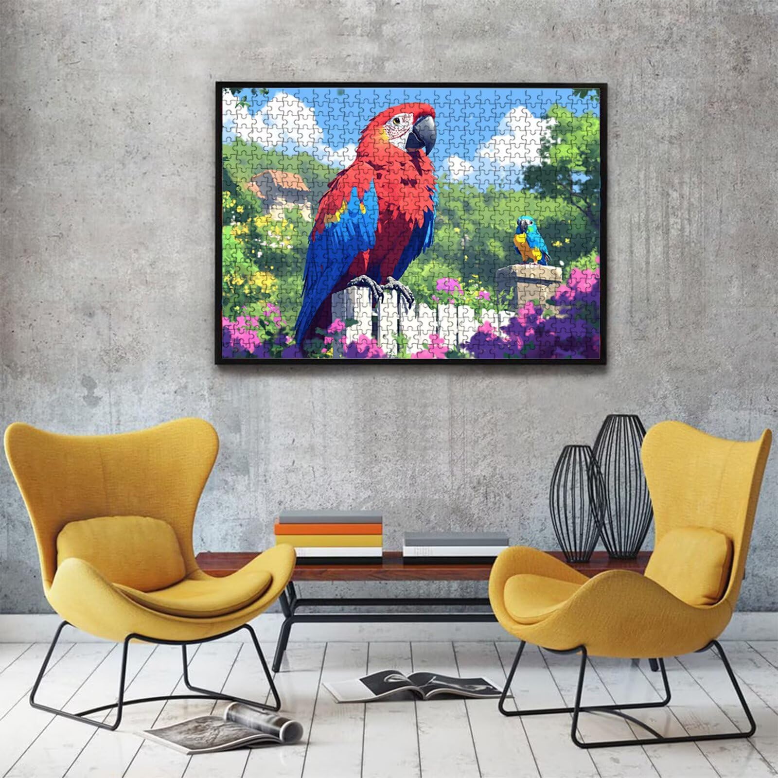 Puzzle 1500 elementów, 1500 elementów, dla dorosłych, karykatura wzór papugi, drewniane puzzle, zestaw "zrób to sam" dla dorosłych, gruby materiał i idealne uzębienia, powierzchnia bez odbicia, puzzle