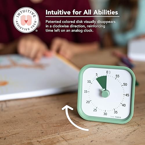 Miniatura 4 de TIME TIMER MOD Home Edition Temporizador visual infantil de 60 minutos, para escuela en casa, estudiar, escritorio infantil, oficina y reuniones,