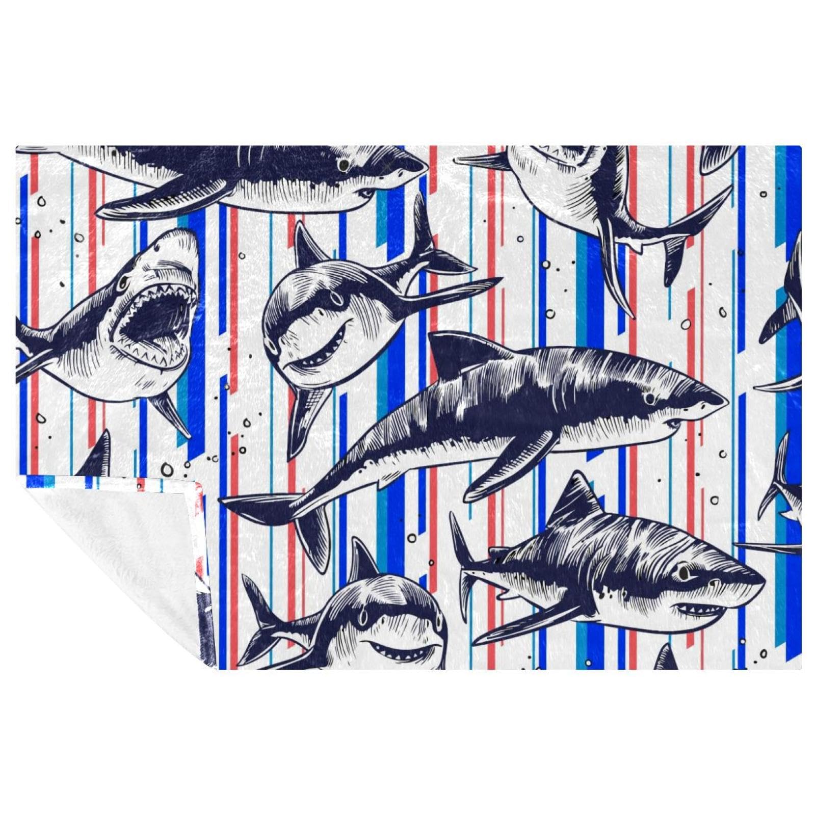 Plaid requin de pique-nique et camping pour vos sorties à la plage