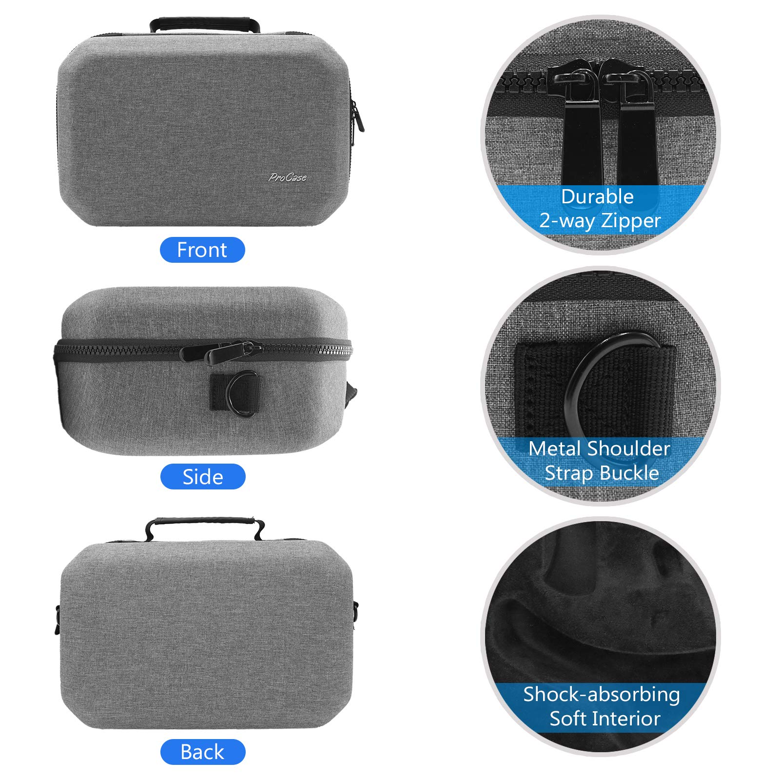 Amazon.com: ProCase Hard Travel Case Compatible for Meta Oculus