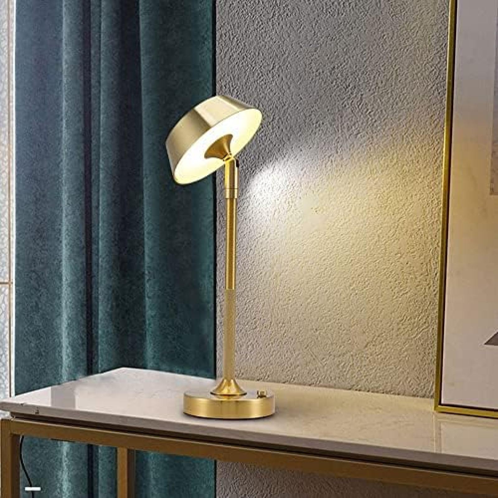 Ładowalna Lampa Stołowa Typu C Bezprzewodowa Głowica Obrotowa 180 ° 3 Tryby Kolorów Dotykowa Lampa Biurkowa LED Metalowa Przenośna Lampka Biurkowa Z Bezstopniowym Ściemnianiem Lampka Stołowa Lampk