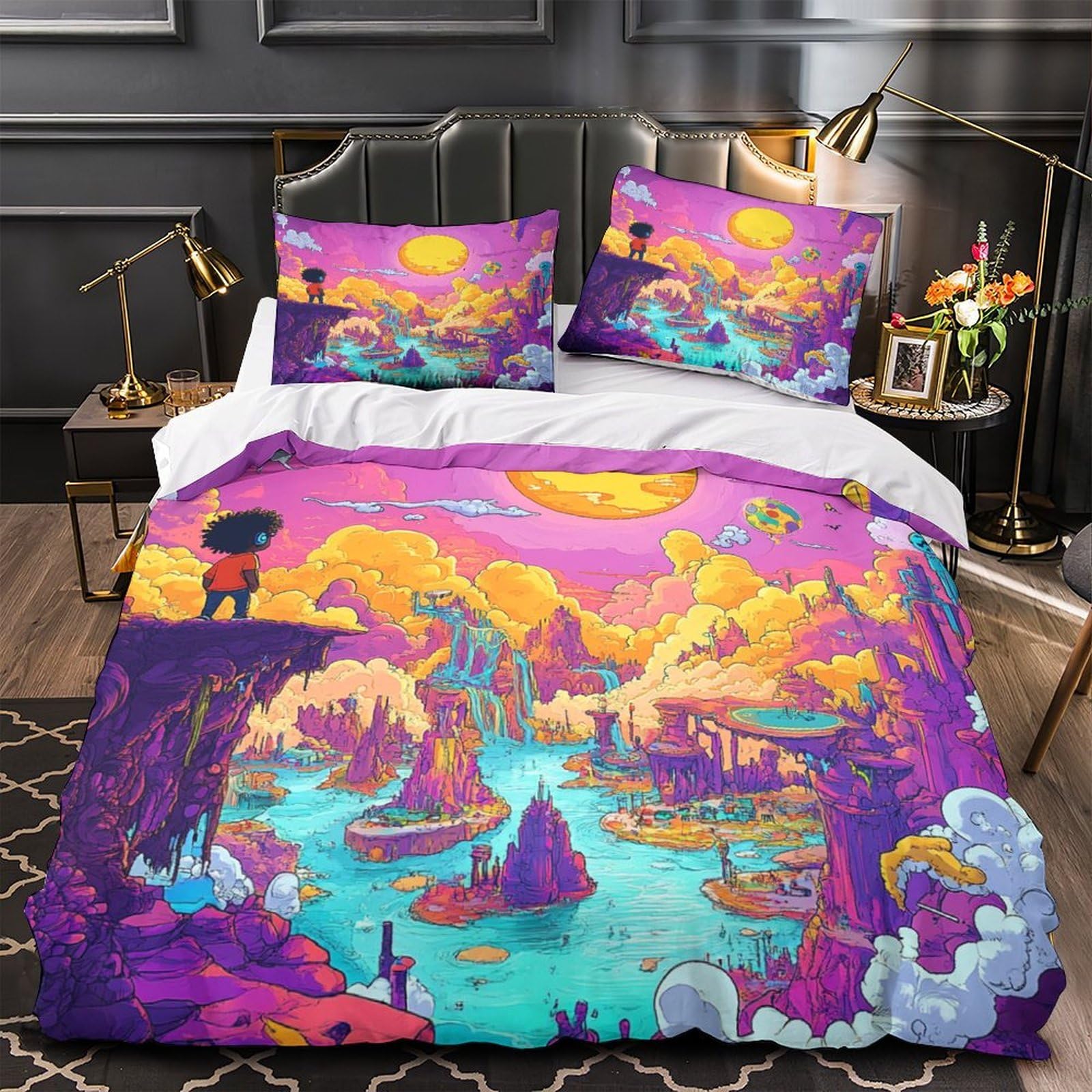 Housse de couette ultra douce imprimé 3D de qualité supérieure 260x220