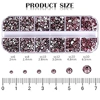 Vista 105 de 3820Pcs Light Green Flatback Rhinestones for Bedazzling, 2-6.5mm Small Rhinestones Diamonds Kit, Flat Back Crystals Gems for Nail Art and Crafts