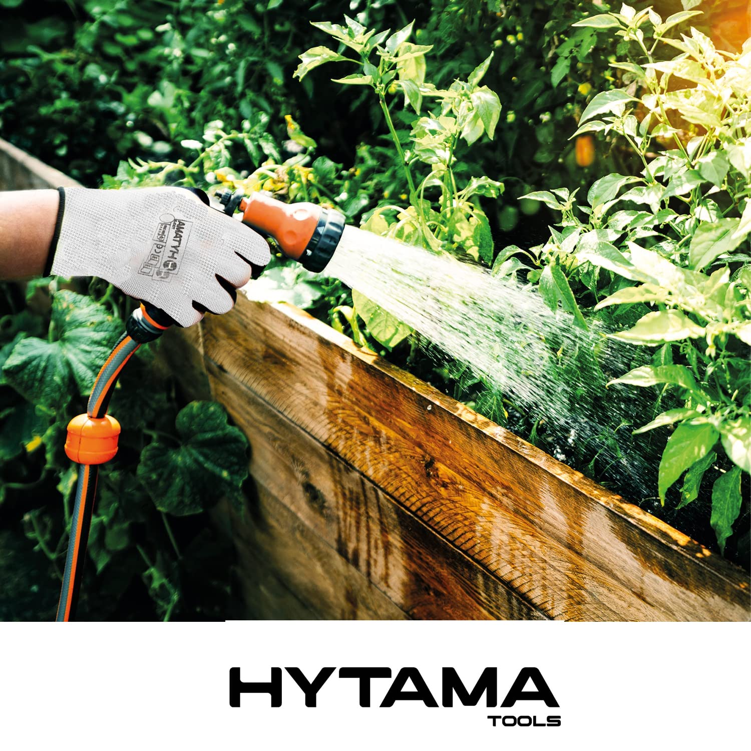 HYTAMA TOOLS GUANTI DA LAVORO IN NYLON CON PALMI SPALMATI IN NITRILE PER GIARDINAGGIO EDILIZIA AGRICOLTURA (120 PAIA - TG 9 ")