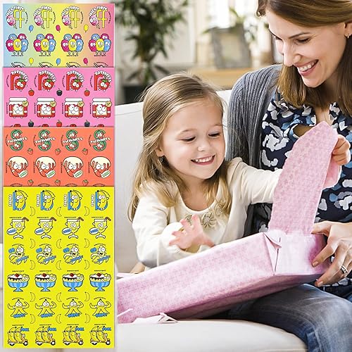 Miniatura 7 de Calcomanías para rascar y oler, 1152 piezas de calcomanías olorosas de frutas y alimentos, 24 aromas diferentes, 48 hojas, 144 diseños, calcomanías