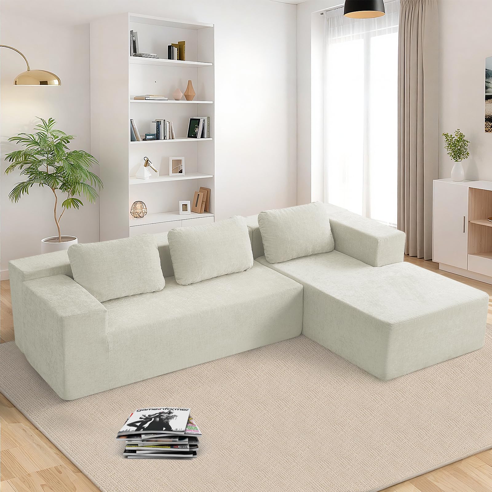LIVING HOUSE モコアソファ Amazon.com: KIMOHOME Sofa-in-a-Box, Memory Foam 104