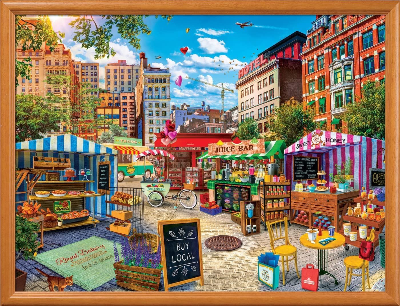 Masterpieces 750 Piece Jigsaw Puzzle for Adults and Family - Buy Local Honey - 18"x24"