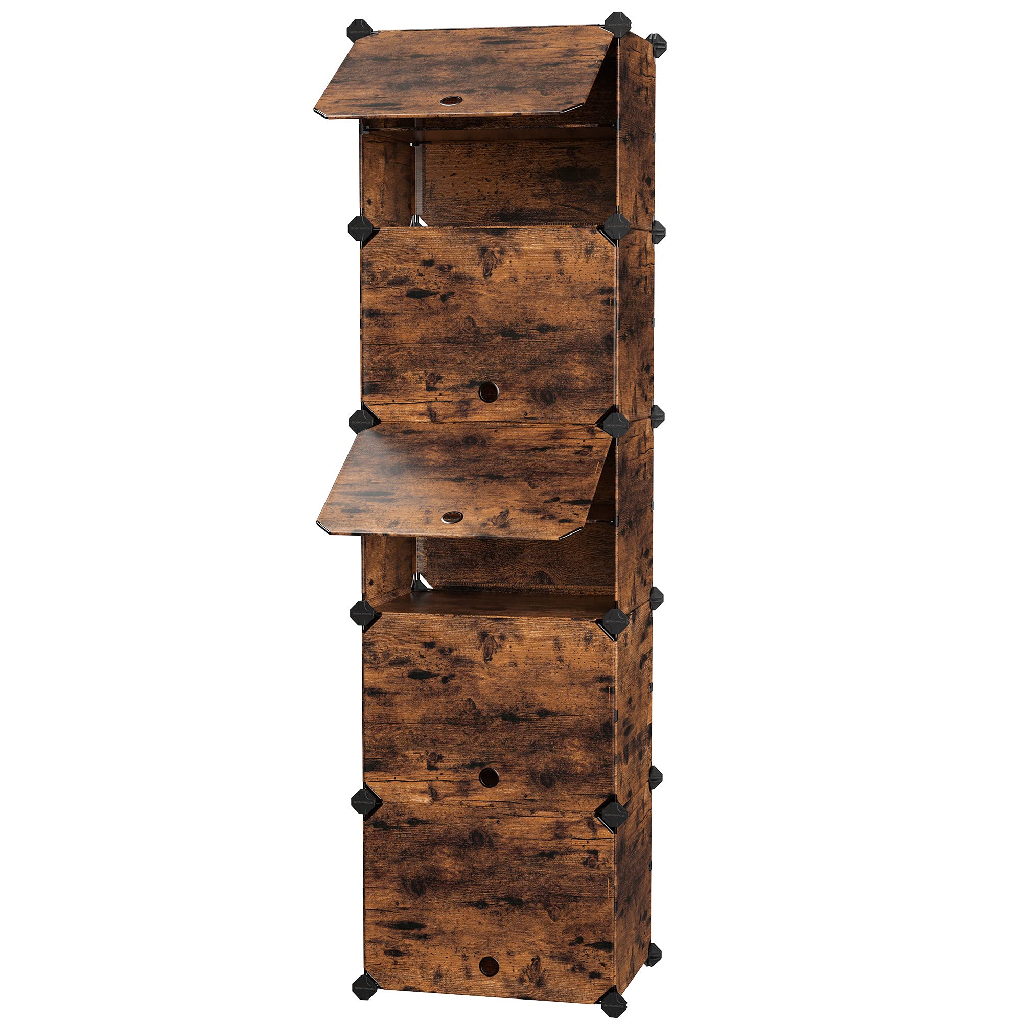 SONGMICS Shoe Rack with Plastic Panels, 10Slot Storage Organizer Unit