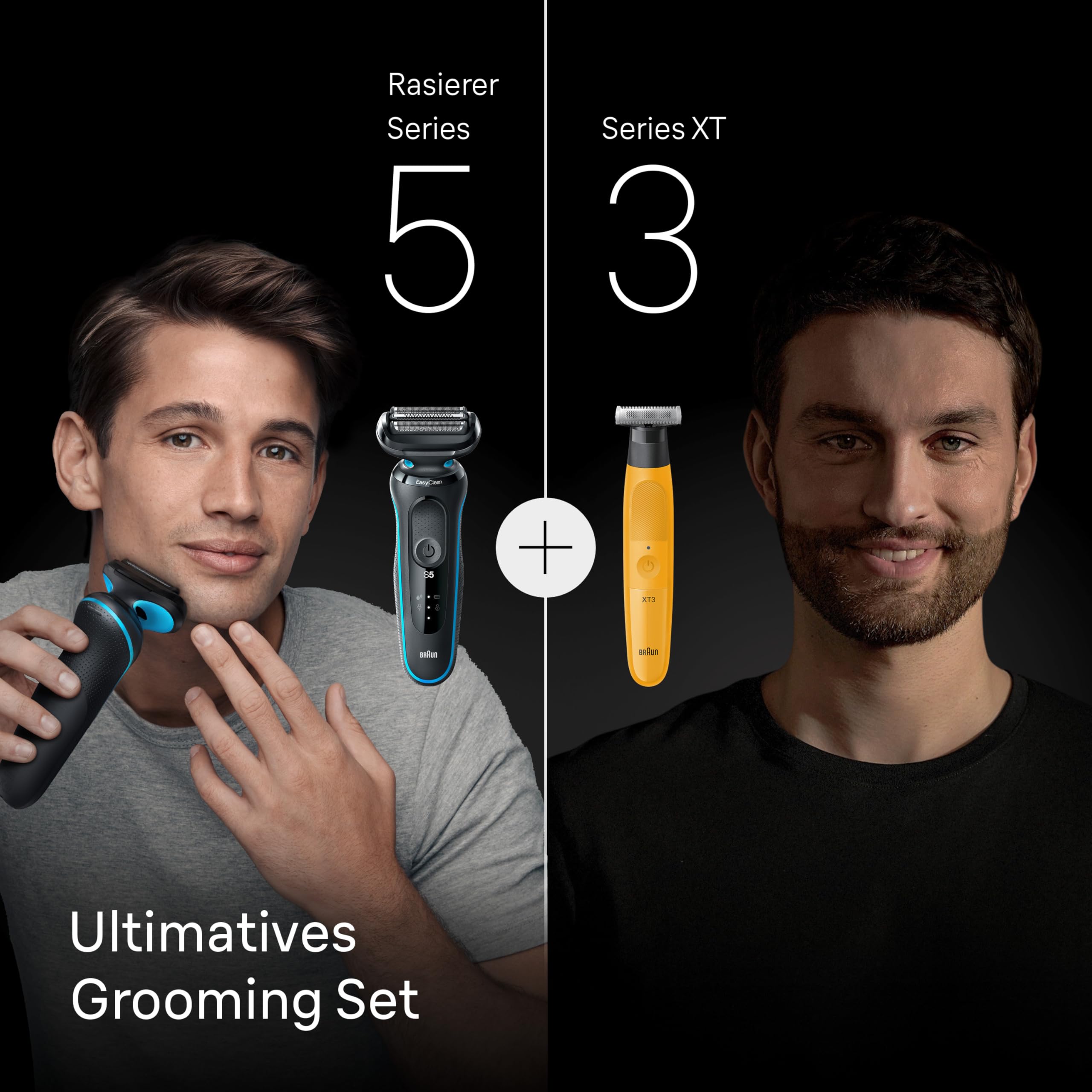 Bundle of Braun Series 5 Elektrorasierer Rasierer Herren Elektrisch Ladestation,Wet & Dry, rasierapparat, Made in Germany + Braun Series XT3 All-in-One, Groomer, Bart Styler, Trimmen & Rasieren,