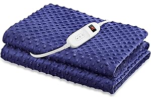Electric Heated Throw Blanket 50" x 60" | 10 Heating Levels & Fast Machine Washable