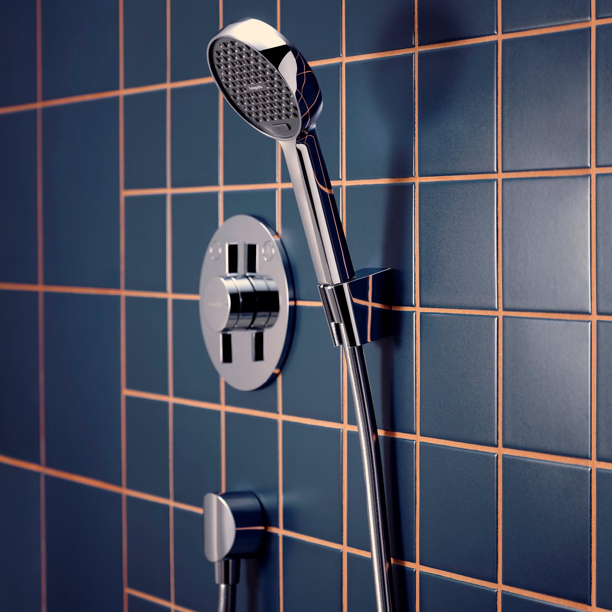 hansgrohe Activera Select S - Set de douche avec pommeau de douche (max. 8 l/min, EcoSmart, 2 types de jets), tuyau de douche (1,25 m) et support de douche, Chromé, 28052000