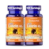 Premium Lutigold™ Lutein Carotenoid 40mg with Zeaxanthin for Men and Women, Dietary Supplement for Eye Health Support, 8 Month Supply, 120 Easy-to-Swallow Softgels, 2 Pack