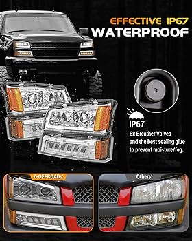 1111　　LEDライト For Nissan Sentra 2000-2003 4x High&Low Beam LED Headlight