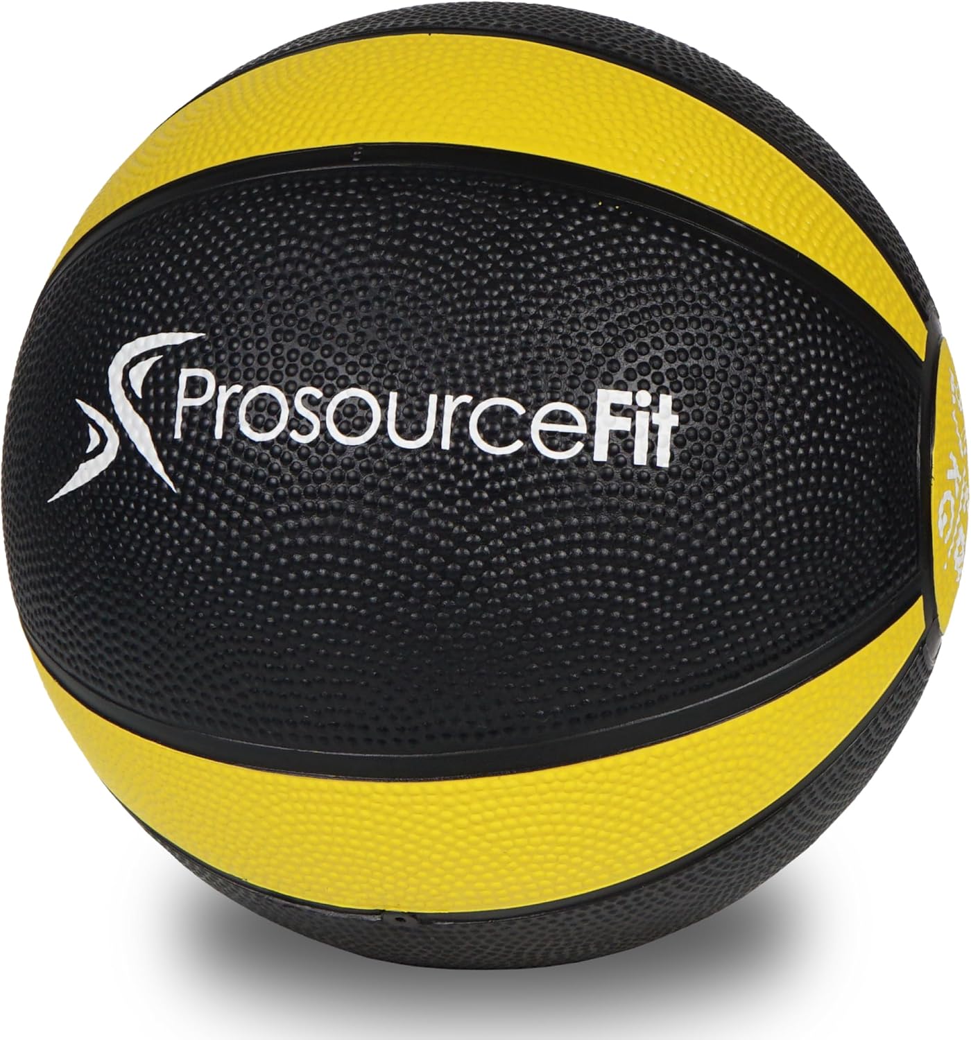 ProsourceFit Weighted Medicine Ball for Full Body Workouts 6 LB - Yellow/Black