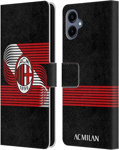 Vista 214 de Head Case Designs Funda de cuero con licencia oficial de AC Milan con diseño de camuflaje digital, compatible con Samsung Galaxy S22 Ultra 5G
