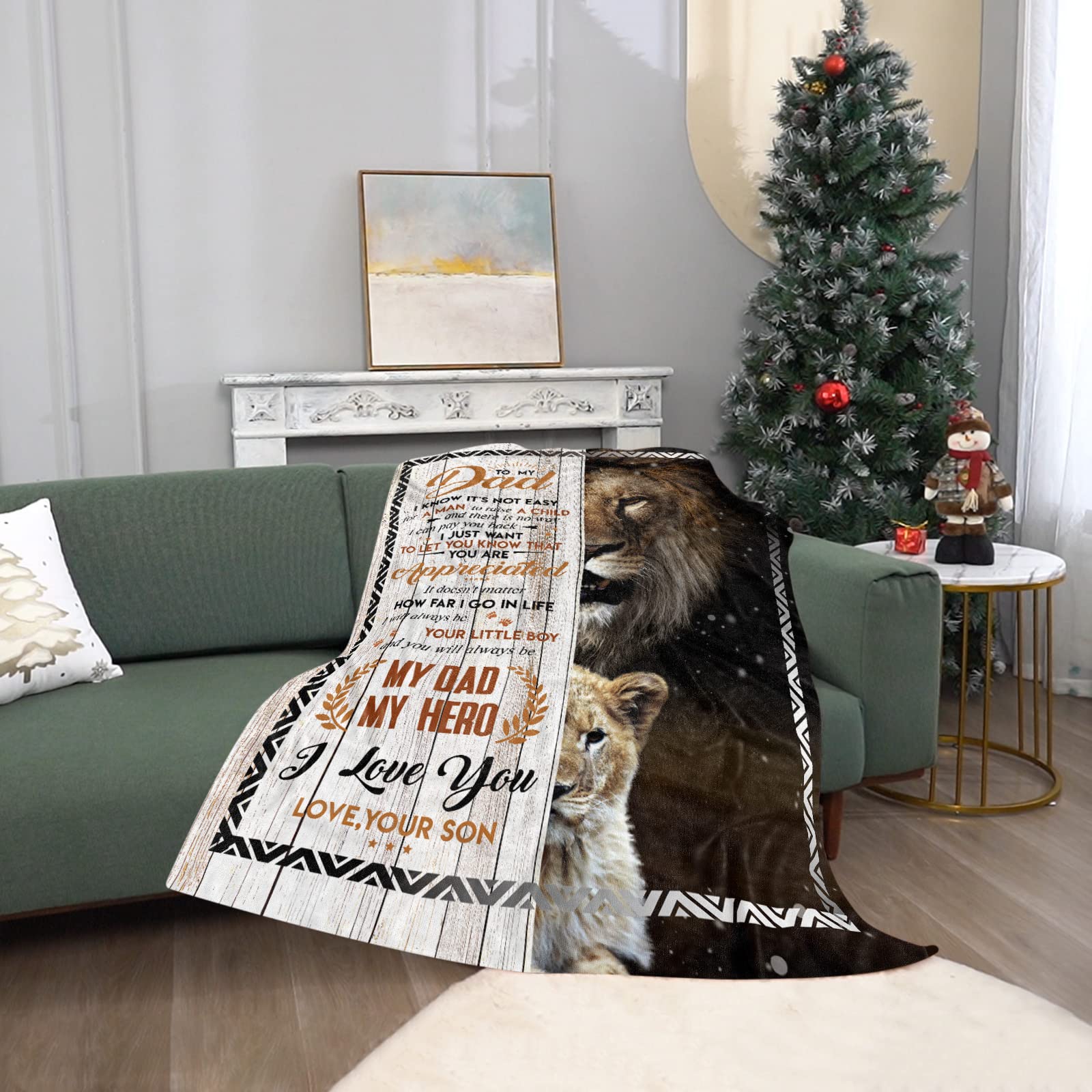 Julazy Coperta Per Festa Del Papà, Regalo Di Compleanno Per Papà Da Figlia, Figlio, 152,4 X 127 Cm, Idea Regalo Per Papà Da Bambini, Idee Regalo Per Papà