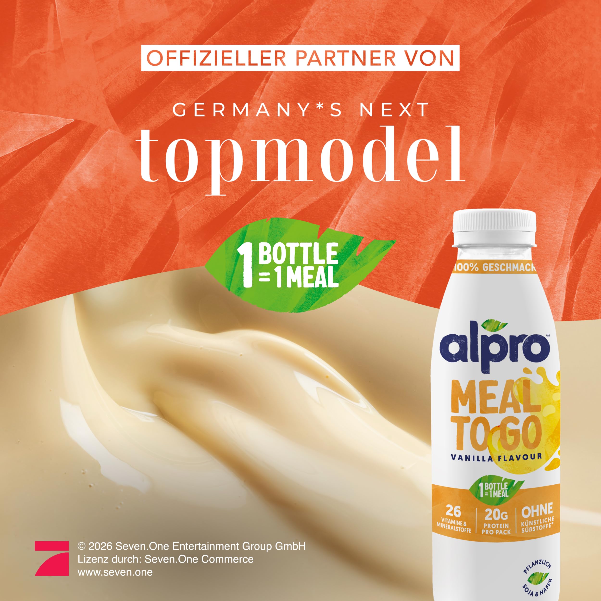 Alpro Meal To Go Vanillegeschmack – Proteinreiche Trinkmahlzeit – 6 x 500 ml