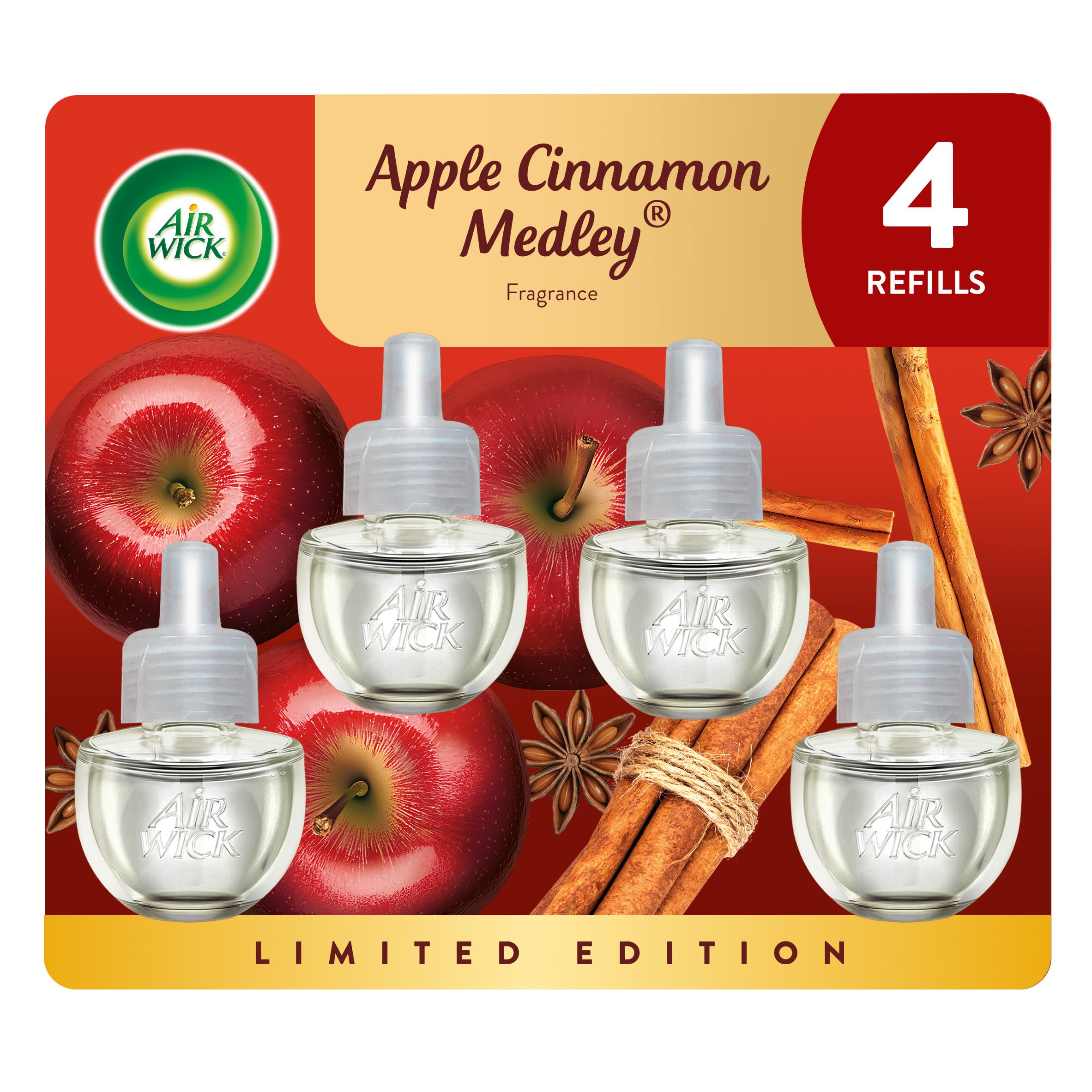 Air Wick Plug In Scented Oil Refills, Apple Cinnamon Medley, 4ct — deal on Shopping With Noya