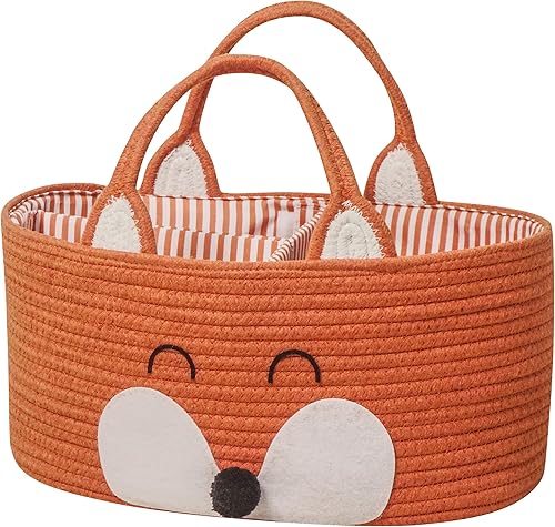 T&T Homewares Organizador de pañales, cesta de pañales de cuerda de algodón, canasta de baby shower, contenedores de almacenamiento para guardería,