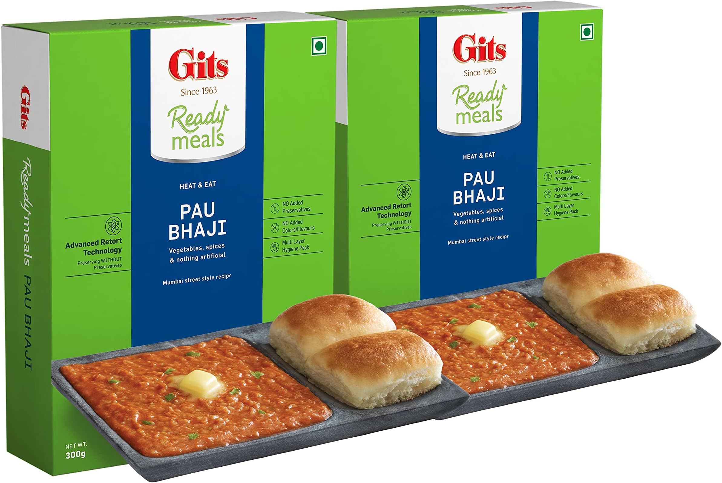 Ready to Eat Pav Bhaji, 600g (Pack of 2 X 300g Each)