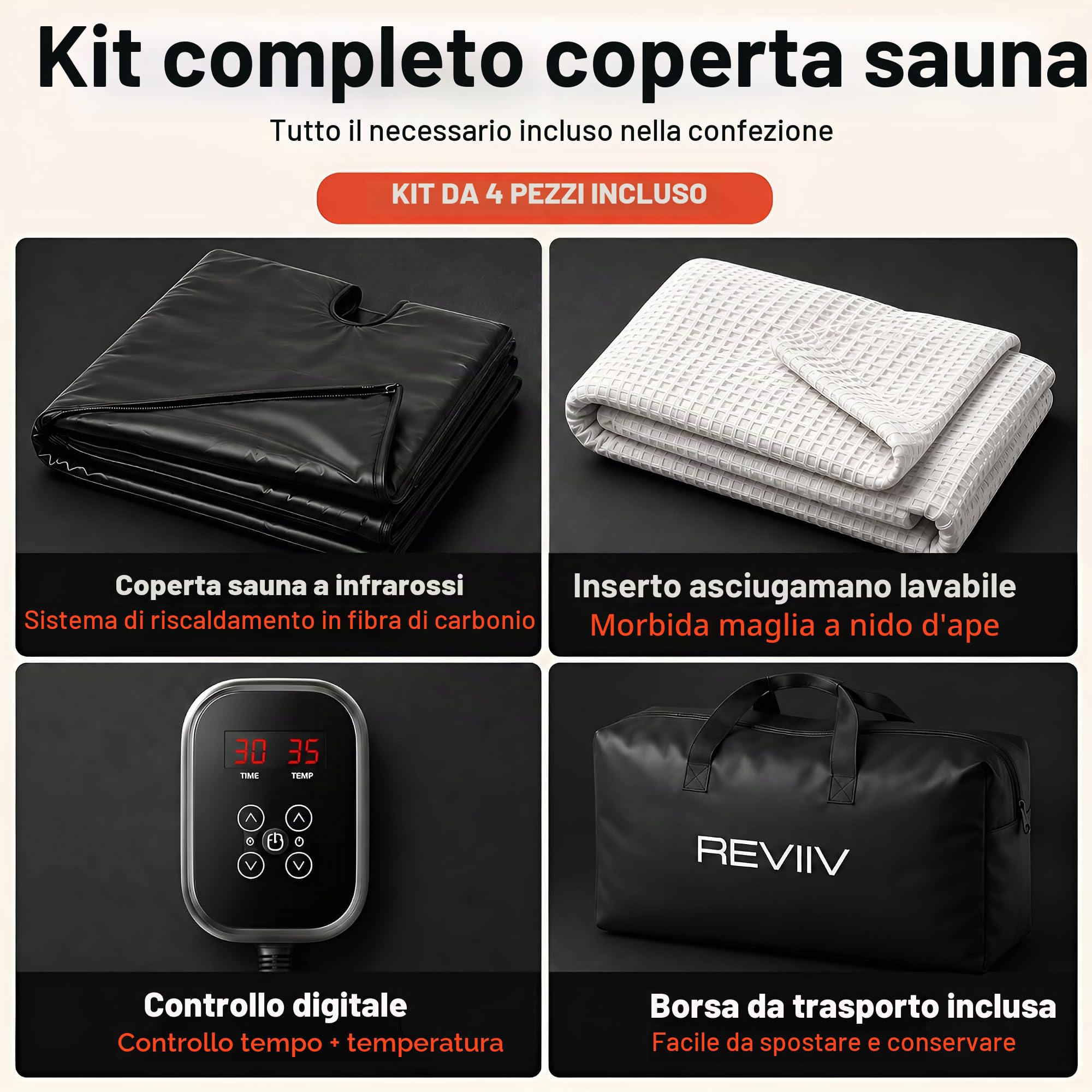 FAR - Coperta sauna a infrarossi per la casa, sauna portatile a infrarossi per il calore di tutto il corpo, inserto per sauna incluso - sauna personale a casa per rilassarsi calore e benessere