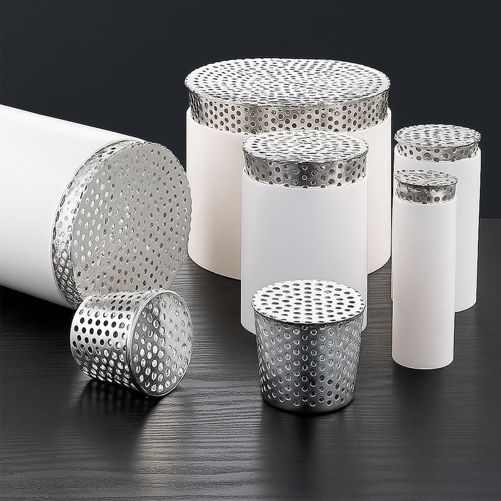 50-200mm Protezione Grondaia, Filtro Scarico Esterno, Protezione Grondaie In Acciaio Inox, Copertura Anti-intasamento Tetti, Per Filtrare Foglie, Rami(90mm/3.5in)