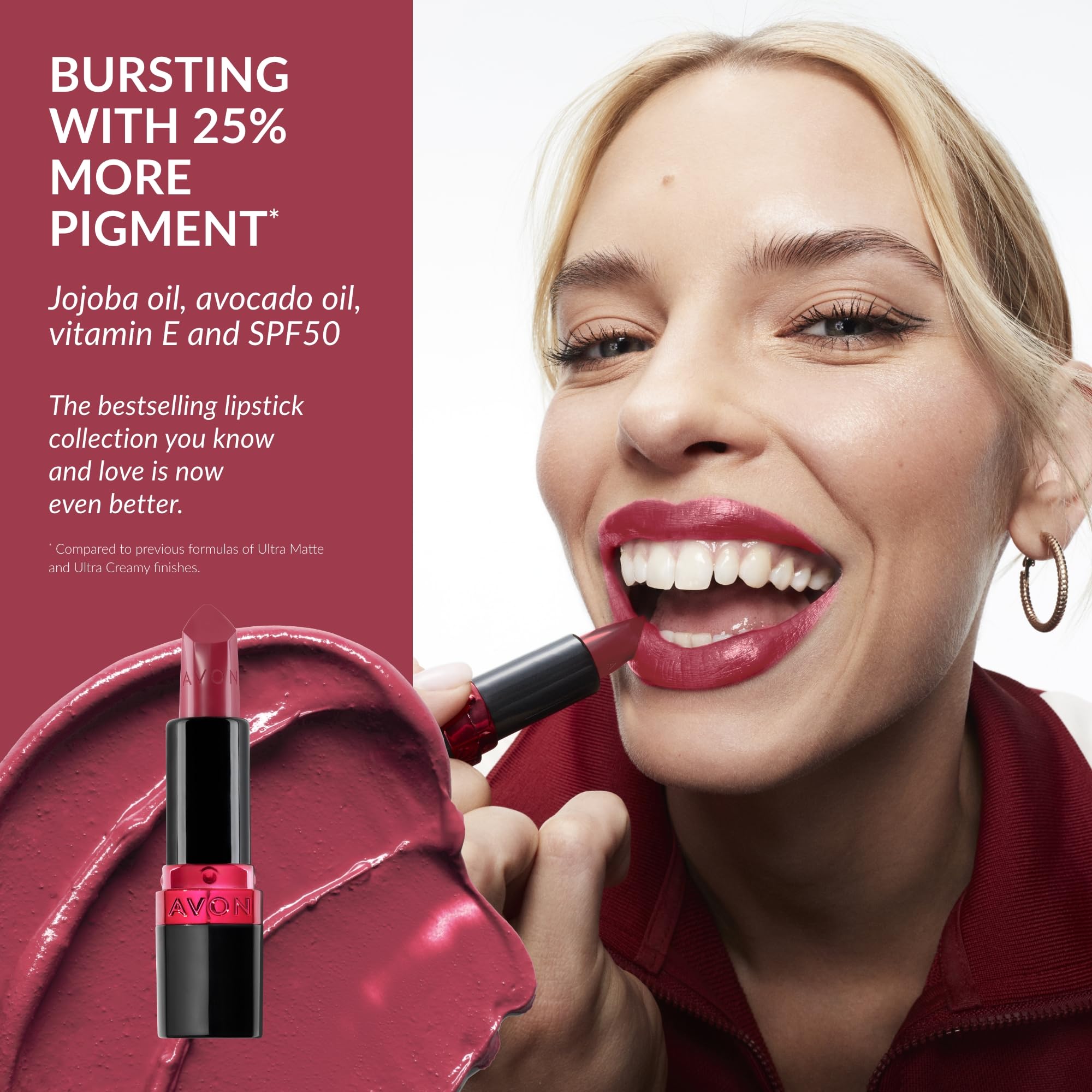 Avon Ultra Creamy Satin-finish Lipstick Pink Dream with Vitamin E - Image 4