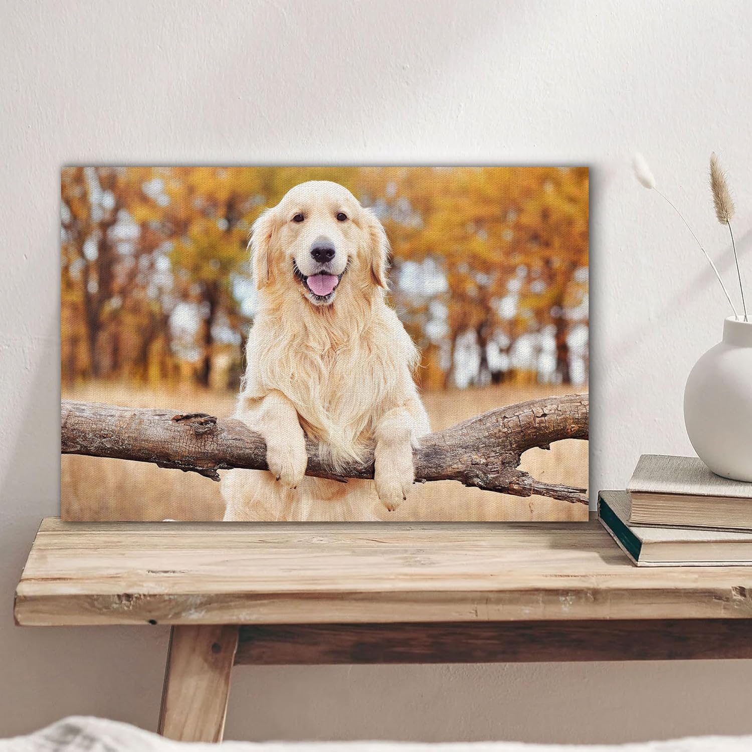 Custom Canvas Prints with Your Photos Personalized Photo Canvas Print Wall Art Customized Canvas Picture Frame Gifts for Pet Baby Family Mom Dad Men Women Couple Boyfriend Girlfriend Framed 20x16