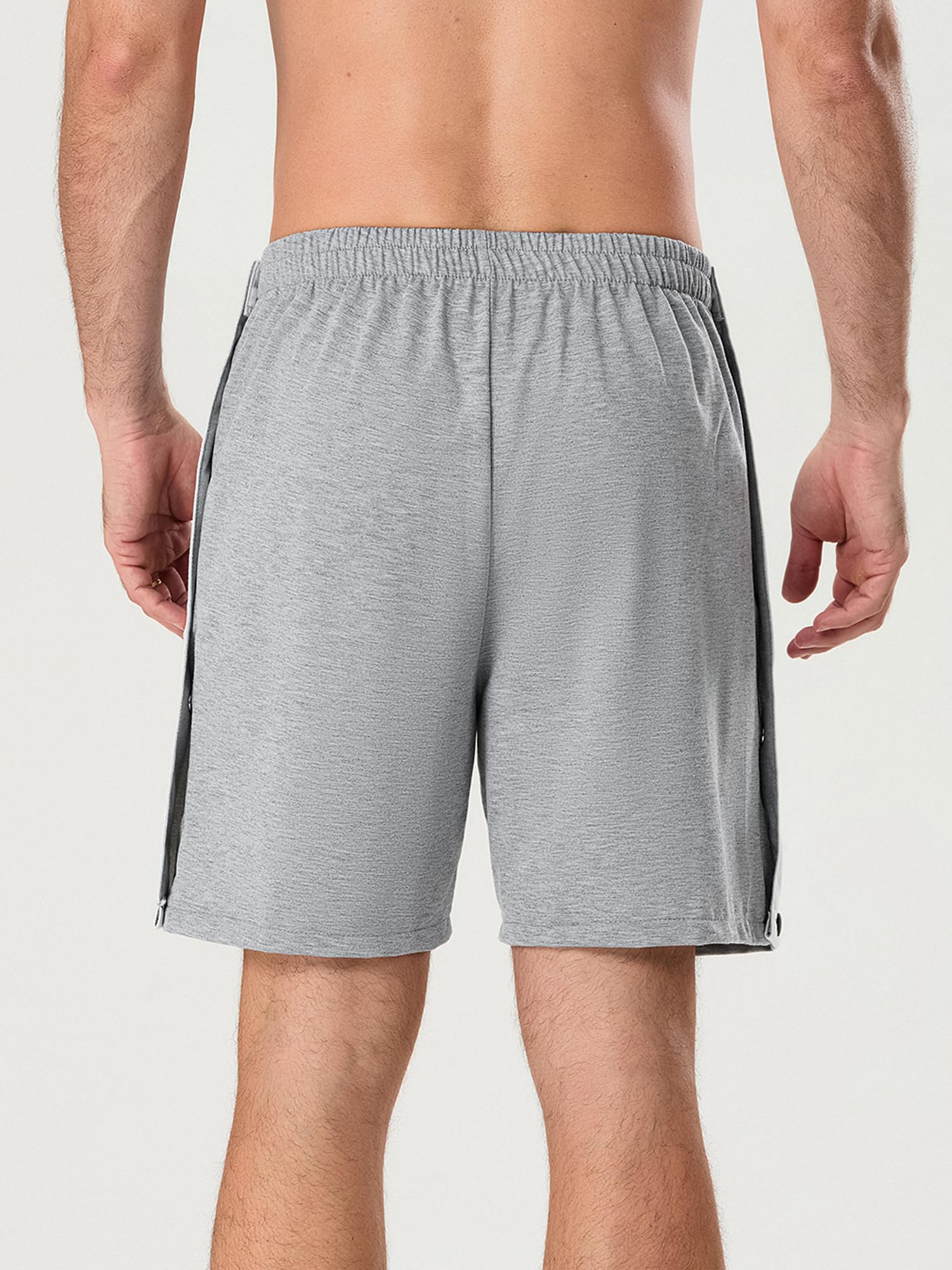 Sexy Outfit Pantaloncini Sportivi da Uomo a Strappo Chiusura con Bottoni Automatici Laterali Vita Elastica Pantaloncini da Allenamento per Palestra per Recupero Post Intervento Chirurgico con Tasche