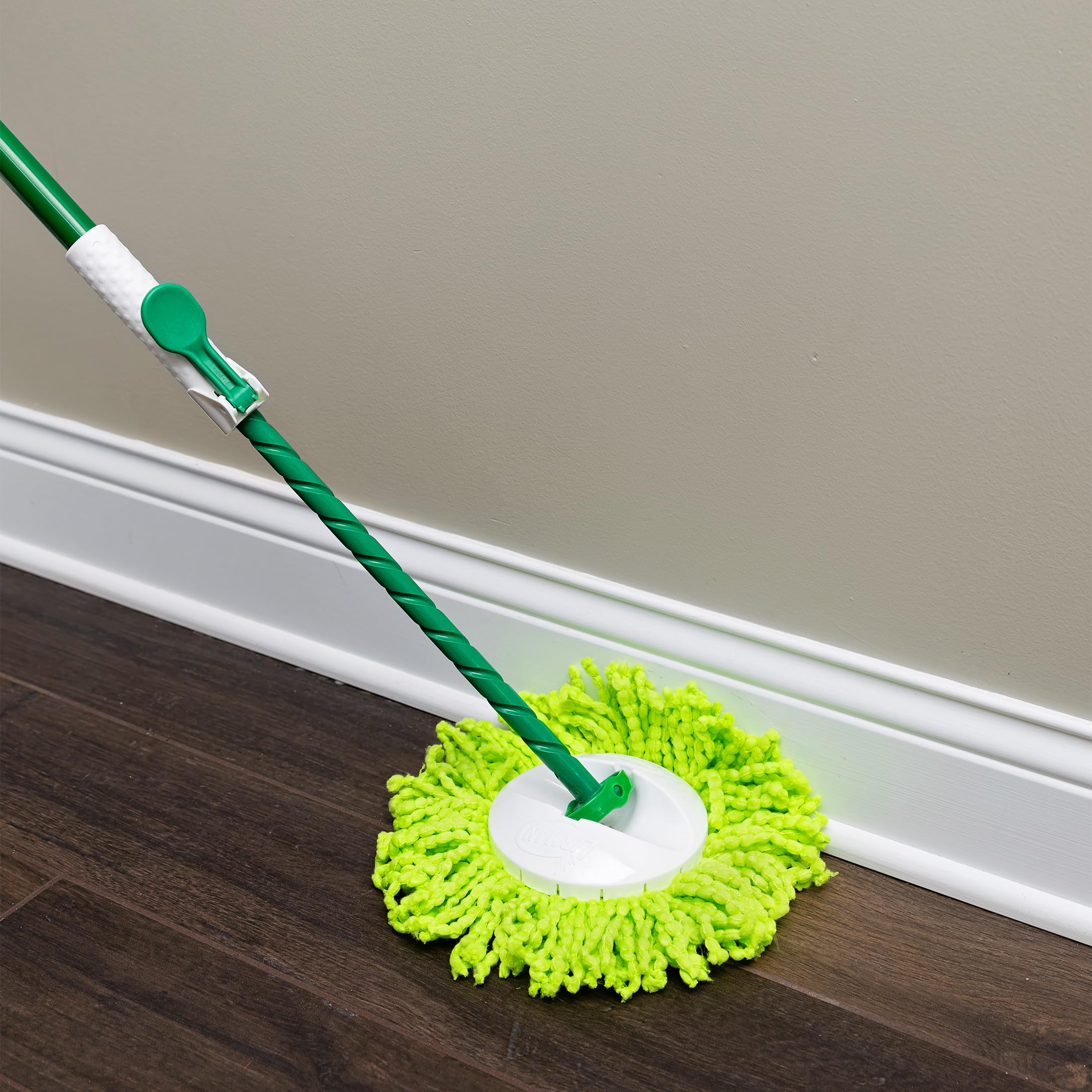 Libman Lightning Spin Mop System Plus 3 Refill Head | Mop and Bucket with Wringer Set | Floor Mop | Spin Mop | Libman Mop | Mops for Floor Cleaning | Hardwood Floor Mop | 4 Total Mop Heads Included