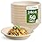 [50 COUNT]Harvest Pack PFAS FREE 24oz Compostable Bowls - Paper Round Heavy-Duty Eco-Friendly Disposable Bagasse Bowl, sugarcane made plant fibers for Meal Prep