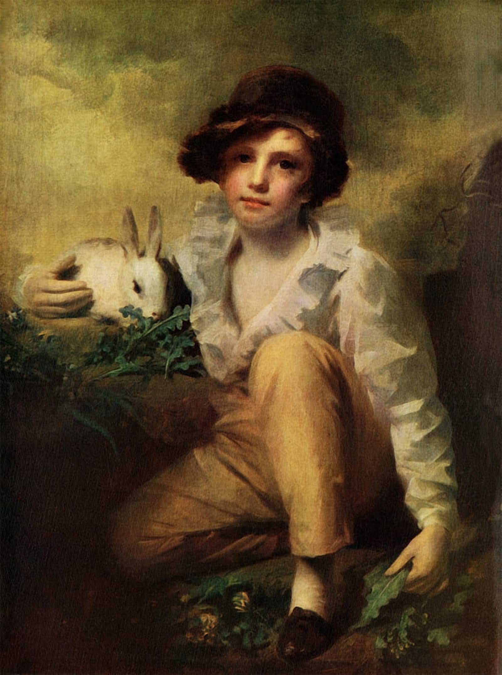 SERENDIPITP Aesthetic Poster Photo Wall Print Retro Picture Boy with Animal by Henry Raeburn Modern Wall Artwork for Home Decor 60x90cm