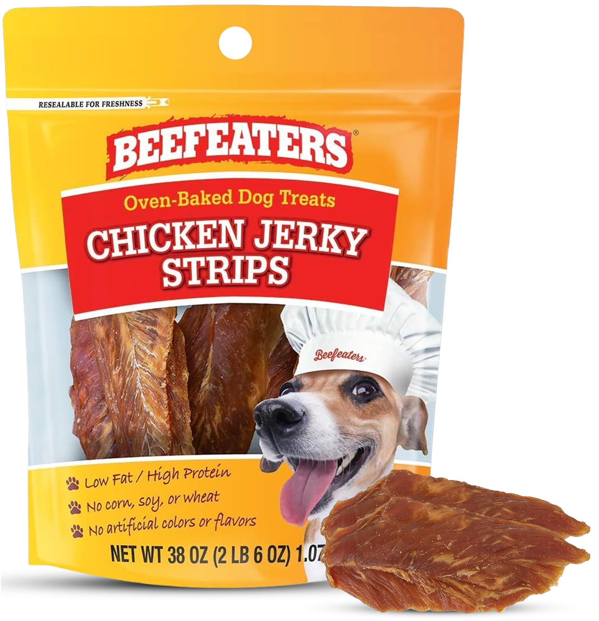 Beefeaters Chicken Jerky Strip Treats for Dogs | 38 oz