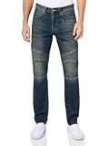 Men's Skinny Biker Fit Stretch Cotton Bull Denim 5 Pocket Pant