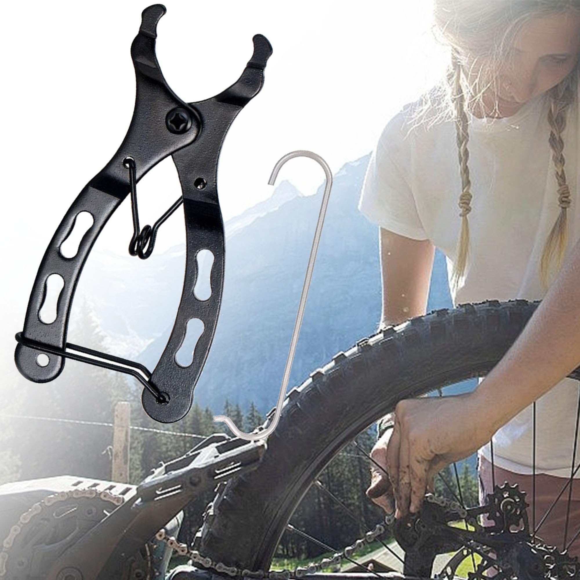 Oiieco Pinza per catena per bicicletta, catena per