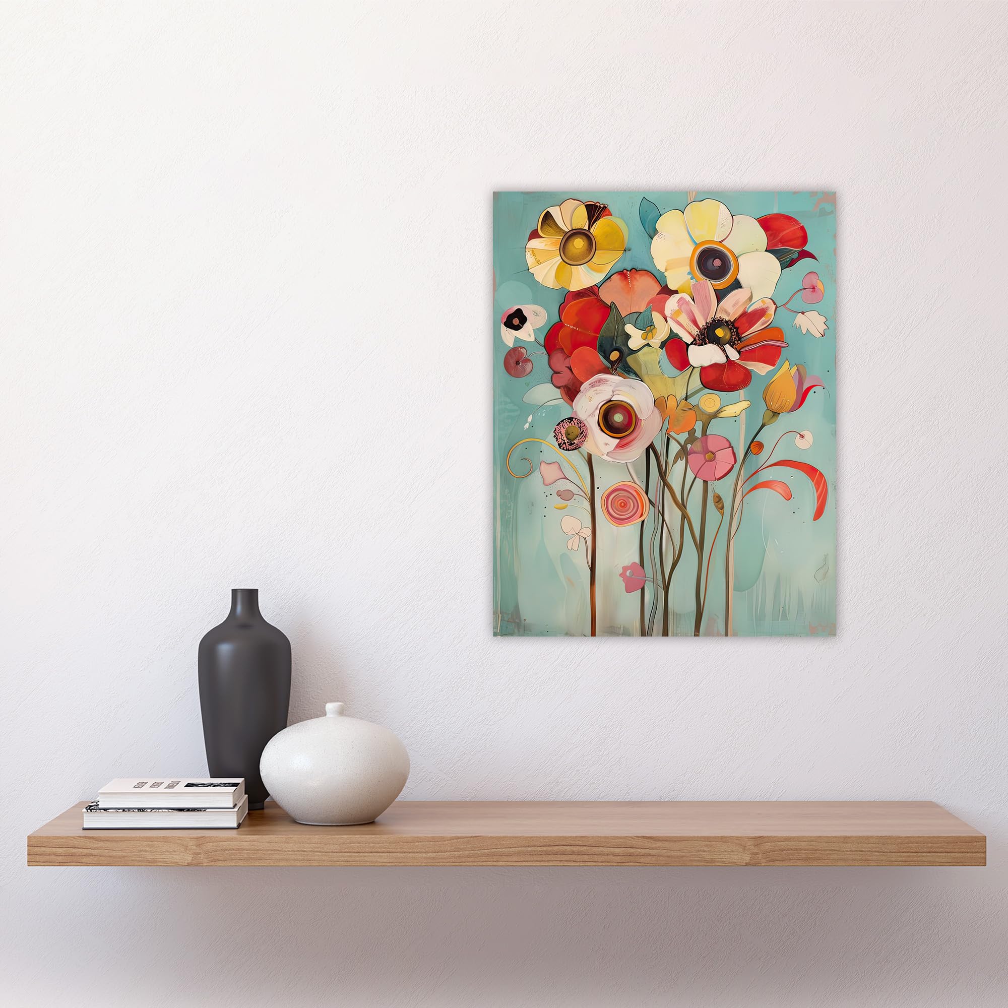 Artery8 Soft Abstract Wildflower Bouquet Painting Living Room Unframed Wall Art Print Poster Home Decor Premium - Image 4