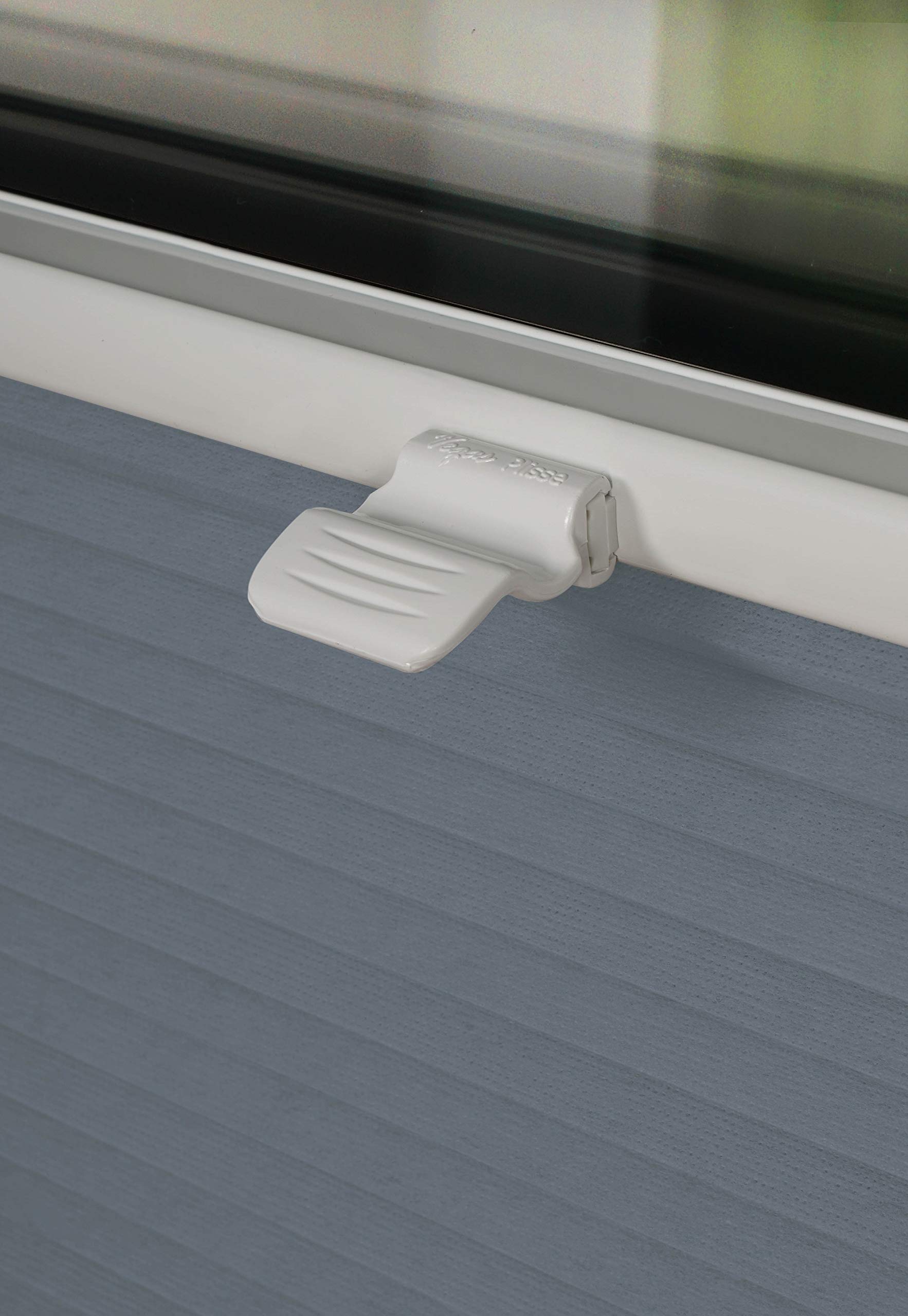 Wabenplissee nach Maß zum Festschrauben in der Fensterfalz Sichtschutz Blickdicht für Fenster und Tür Dunkelgrau B: 91-100 cm, H: 201-250 cm