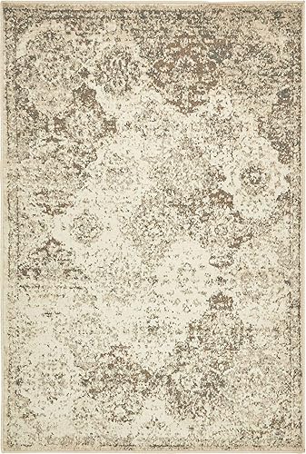 Unique Loom Tuareg Collection - Alfombra vintage envejecida tradicional, rectangular, 4 x 6 pies, color beigemarrón