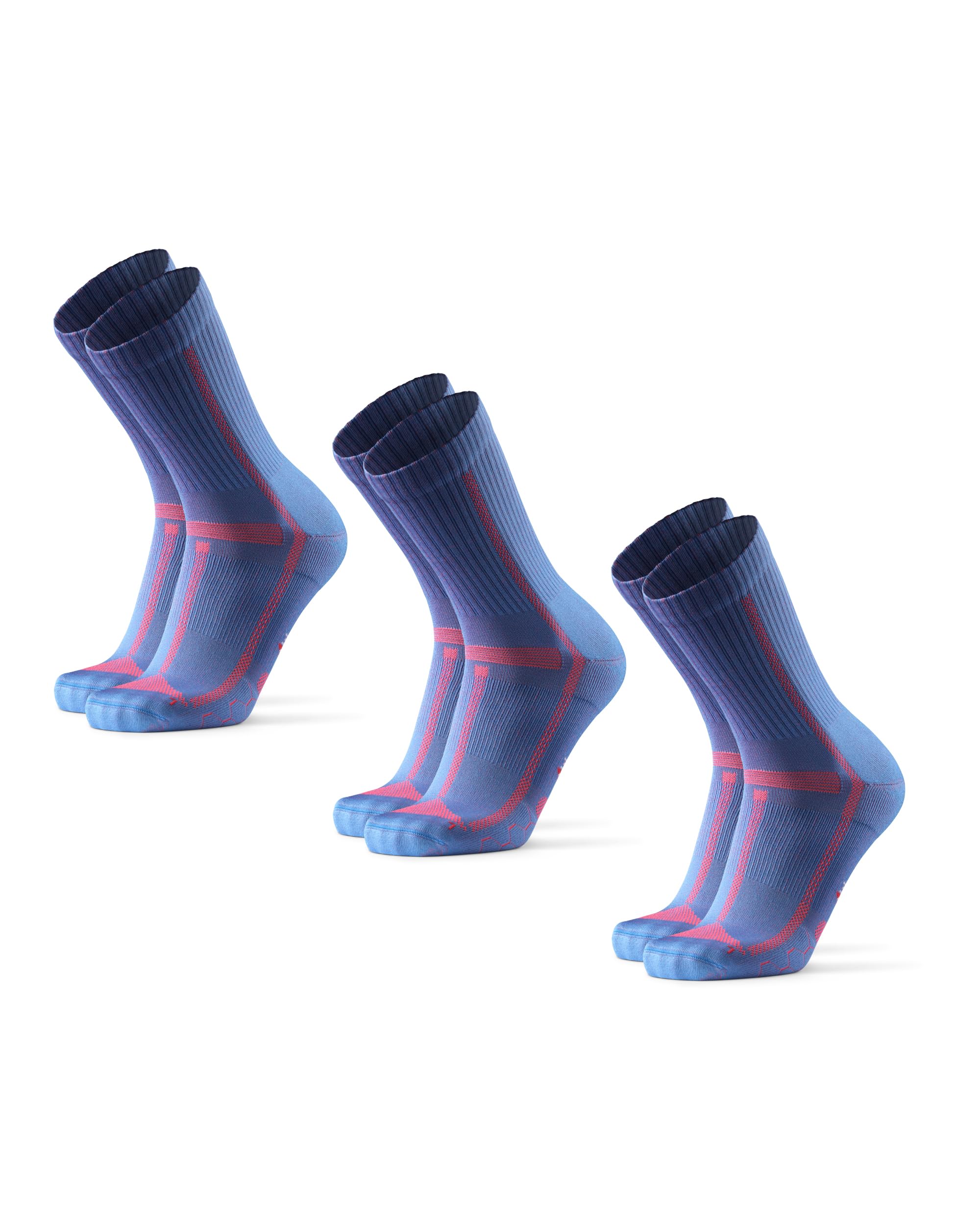 DANISH ENDURANCE Calzini Uomo Running Lunghi, Calze da Corsa Anti-Vesciche, Calzini Estivi per Corsa, Palestra e Allenamento, 3 o 5 Paia