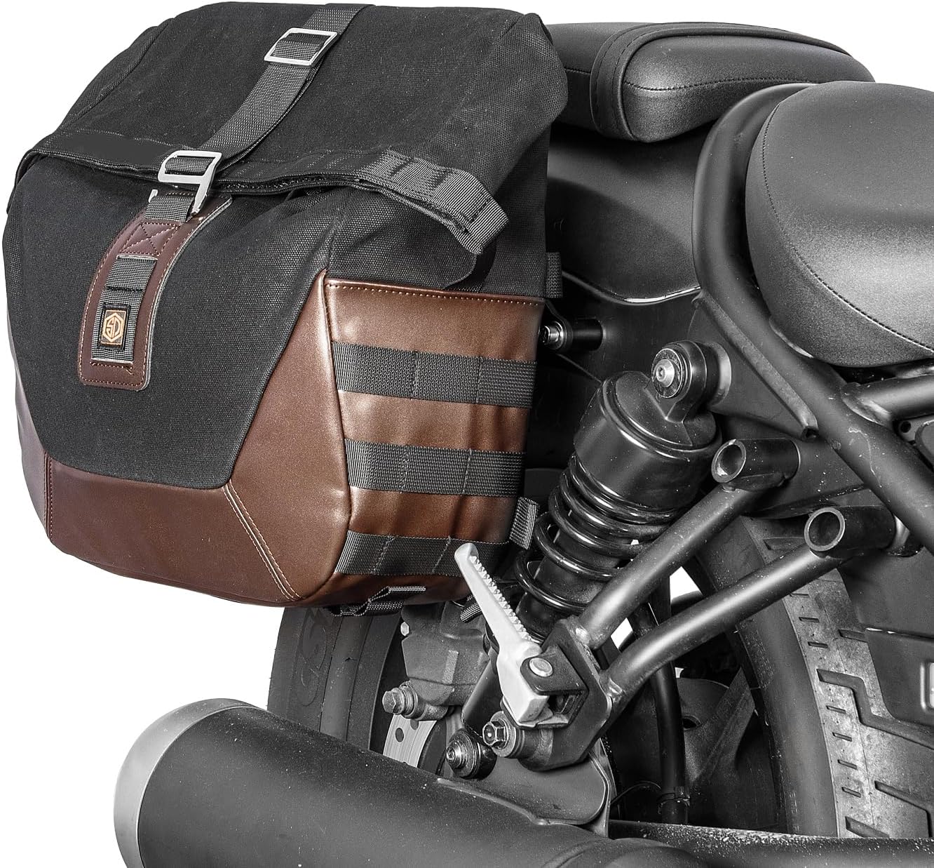 Motorcycle Quick-release Saddle Storage Tail Bag for Honda Rebel 1100 500 300 CMX1100 CMX500 CMX300 Waterproof Detachable Panniers Seat Side Luggage Touring Tool Pack (Only Bag)