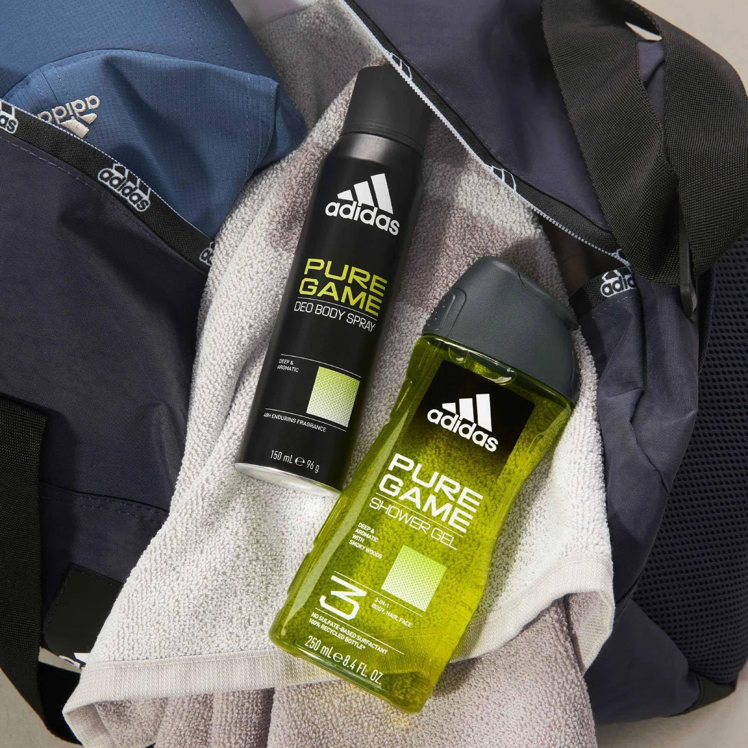Adidas Pure Game - Gel de ducha 2 en 1 (12 x 250 ml)